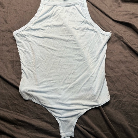 Tops - Sky Blue Sleeveless Bodysuit